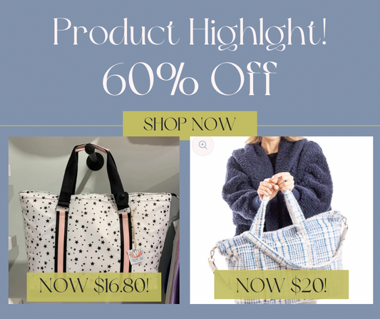 This Week’s Product Highlight…..60% Off Weekender Bags!