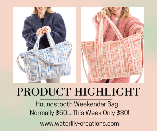 This Week's Product Highlight.....Houndstooth Weekender Bags!