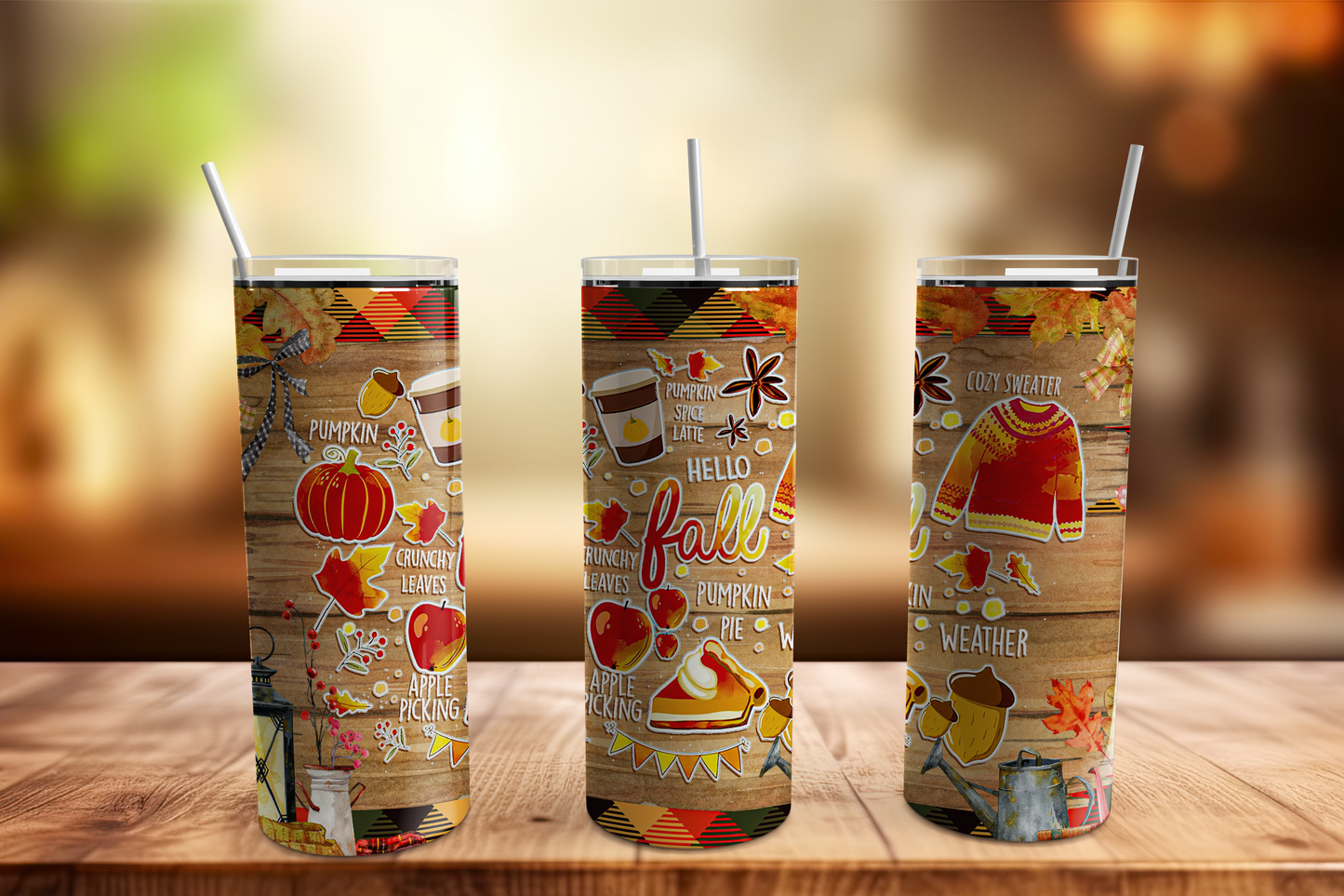 Fall Favorites 20oz Skinny Stainless Tumbler