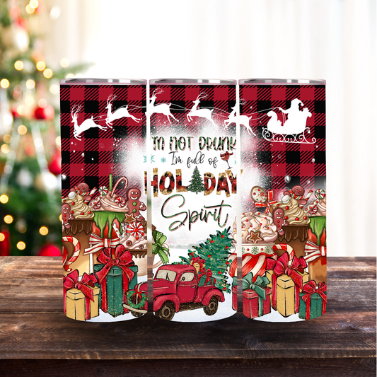 Holiday Spirit 20oz Skinny Stainless Tumbler