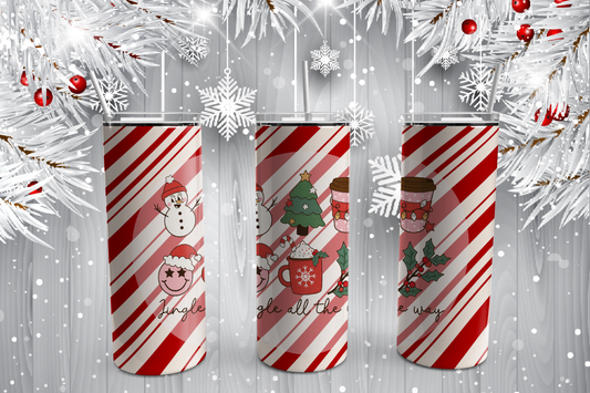 Jingle All The Way 20oz Skinny Stainless Tumbler