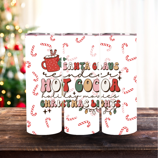 Hot Cocoa 20oz Skinny Stainless Tumbler