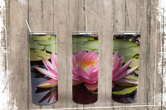 Water Lily Creations Logo 20oz Skinny Stainless Tumbler