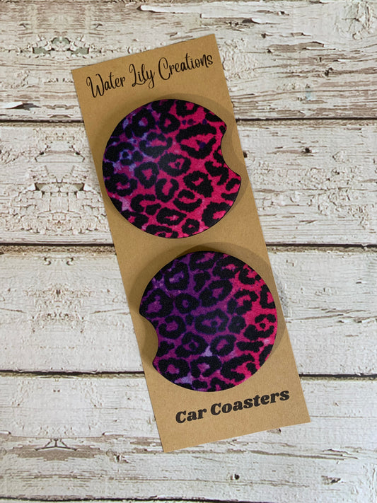 Animal Print Neoprene Car Coasters
