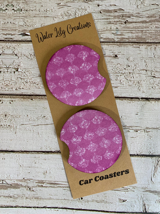 Pink Sparkle Mermaid Neoprene Car Coasters